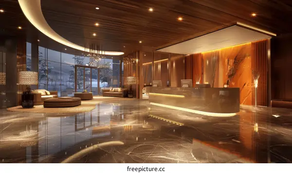 Modern Luxury Hotel Lobby Interior Design