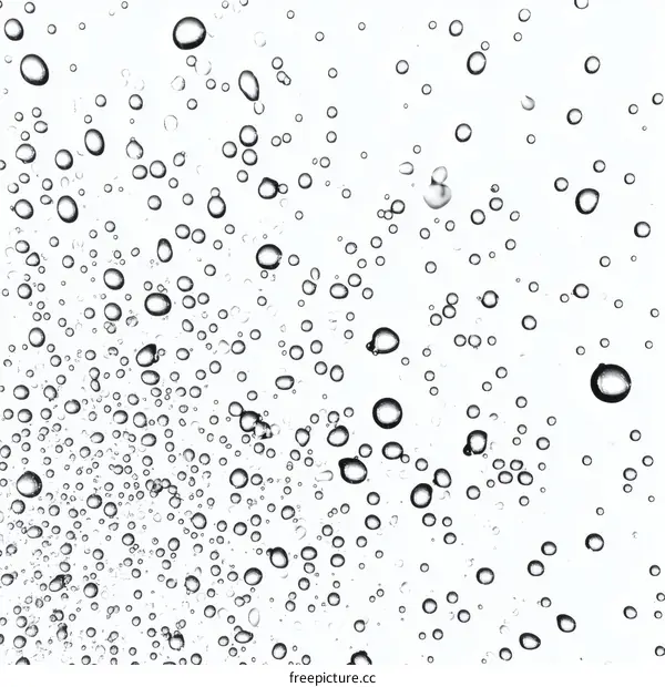 Close-up View of Bubbles on a Transparent Surface