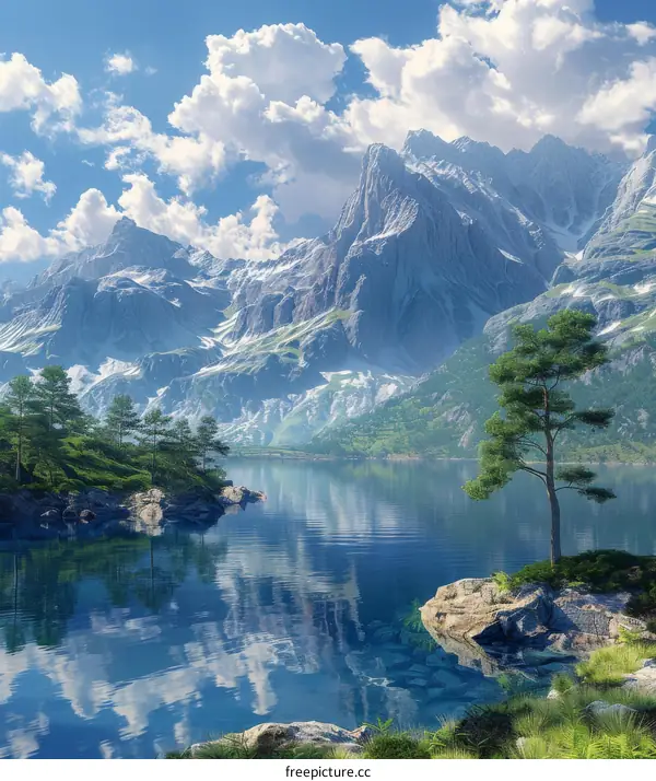 Stunning Mountain Lake Scenery