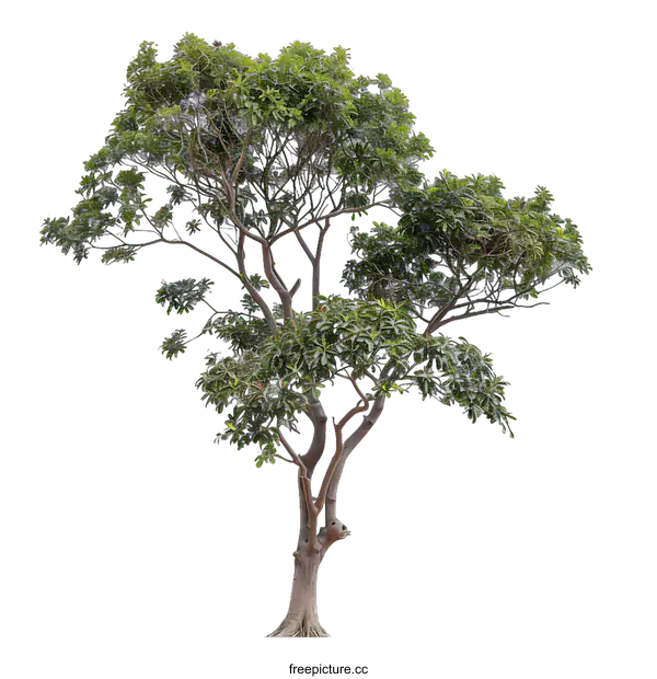 [Transparent Background PNG]Green Tree Isolated on White Background