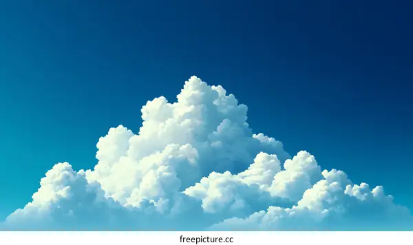 Stunning Summer Sky with Fluffy Clouds