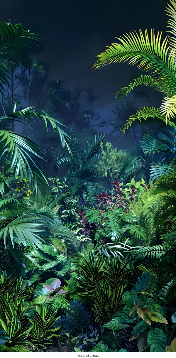 Tropical Rainforest Lush Foliage Green Plants