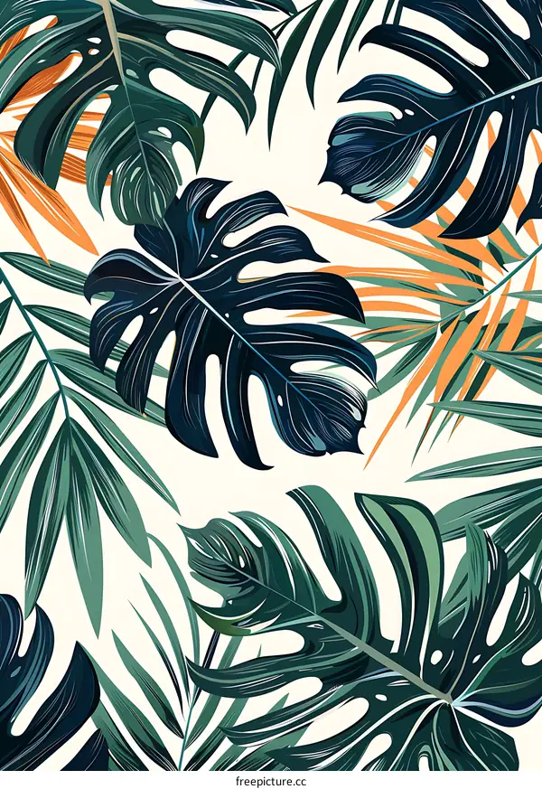 Tropical Leaves Seamless Pattern Design