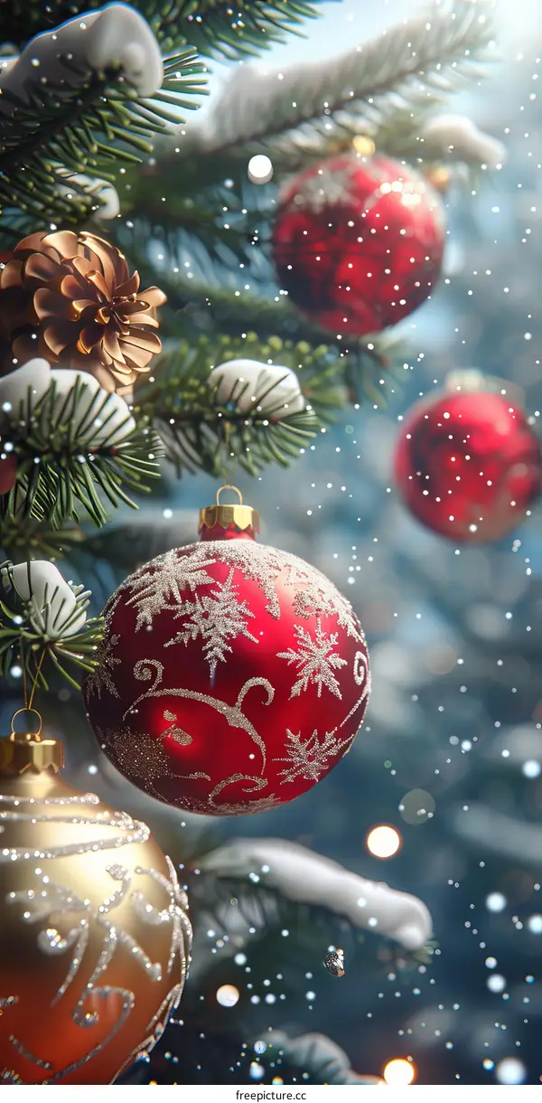 Red and Gold Christmas Tree