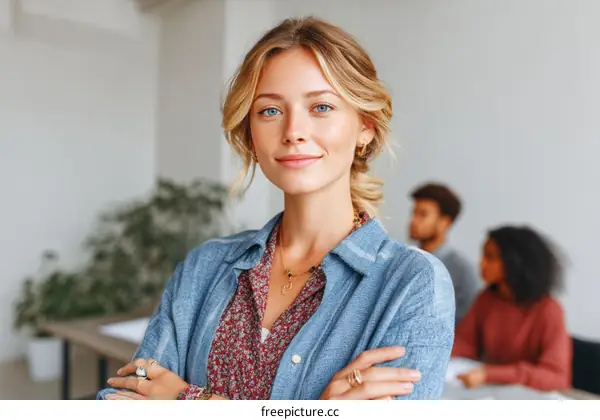 Confident Woman in Business Setting