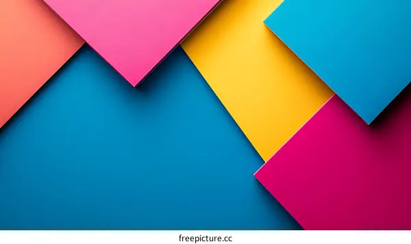 Abstract Background With Geometric Shapes And Vibrant Colors