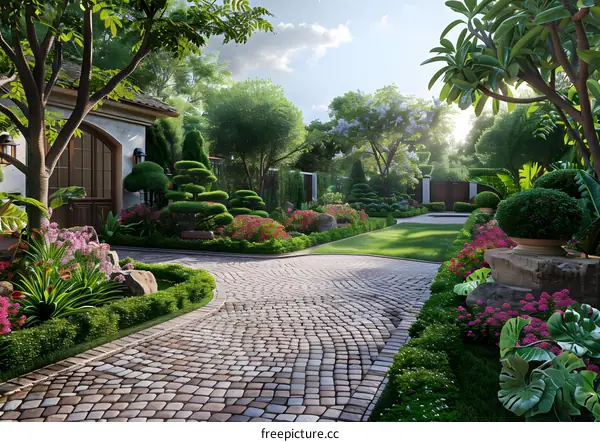 Garden landscape design renderings