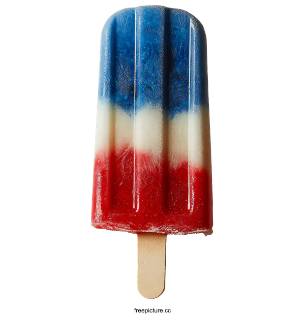 [Transparent Background PNG]Patriotic Popsicle Close-up Image