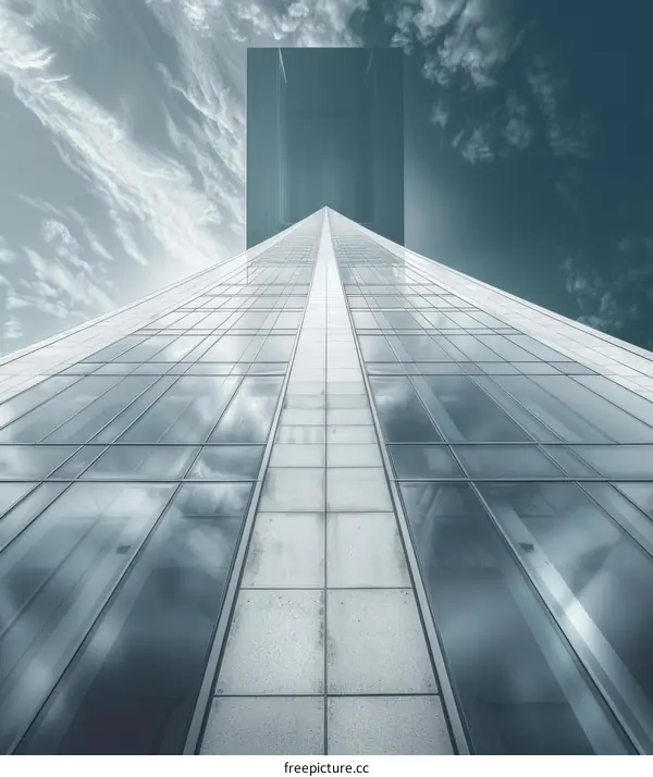 The Shard reflecting the sky