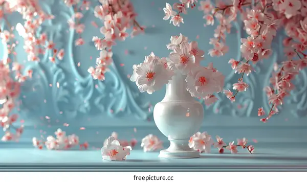 Spring Cherry Blossoms in a Vase