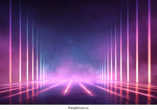 Neon Lights Abstract Background Design
