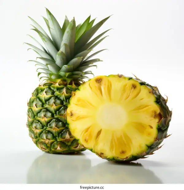 Close-up of a Ripe, Sweet Pineapple