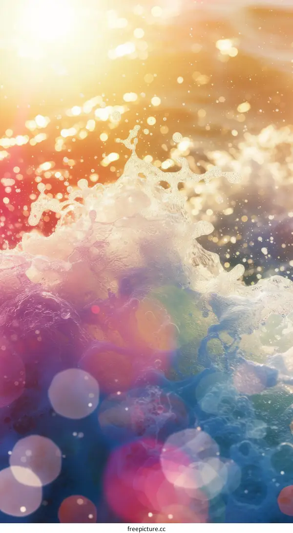 Sunlight reflecting off the surface of the ocean