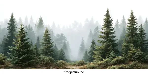 Misty Forest Landscape Photography