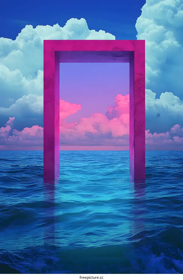 Pink Portal in the Sky and Sea