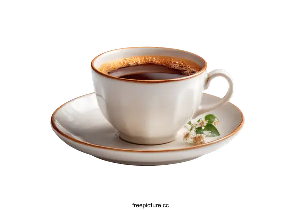 [Transparent Background PNG]Delicate Coffee Cup and Saucer Arrangement