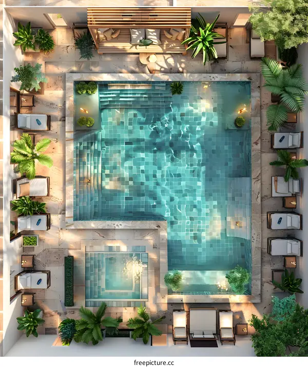 Swimming pool in a luxury villa