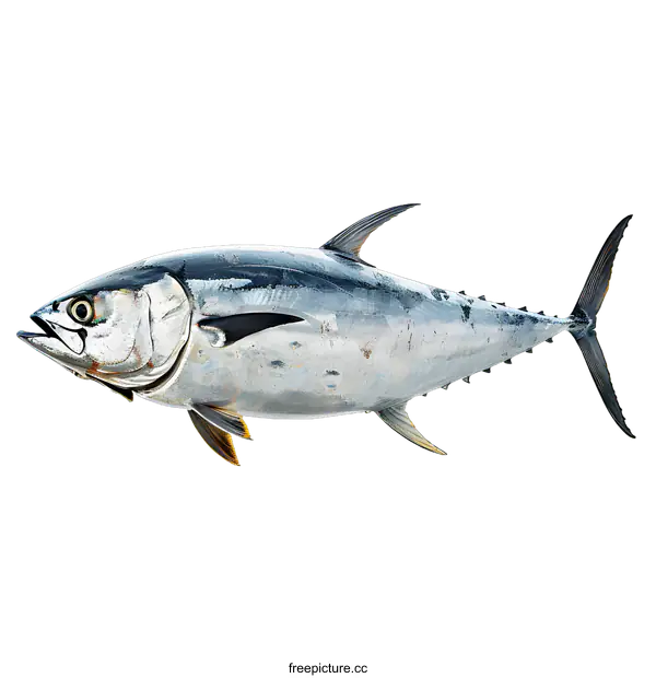 [Transparent Background PNG]Realistic Tuna Fish Illustration on White Background