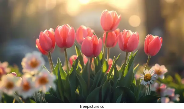 A Field of Tulips in Bloom