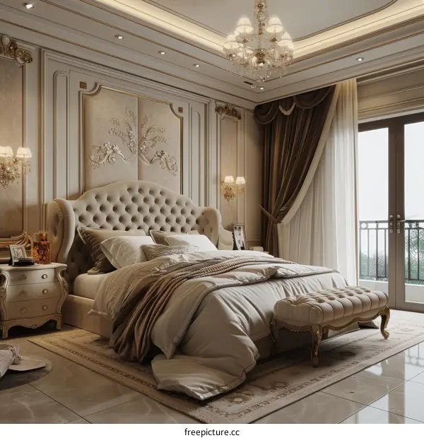 Luxury Bedroom Interior Design with Classic Style