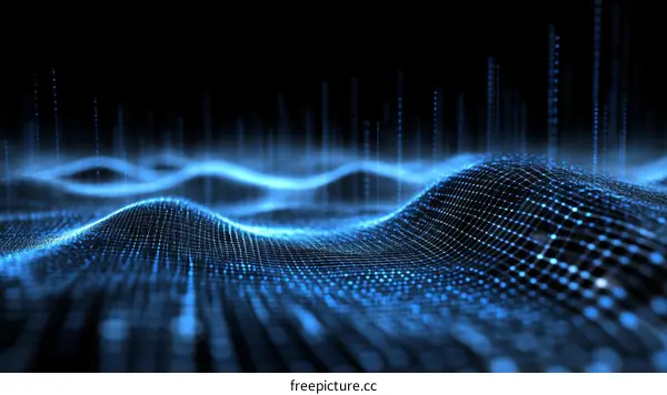 Abstract Data Visualization of Blue Waves