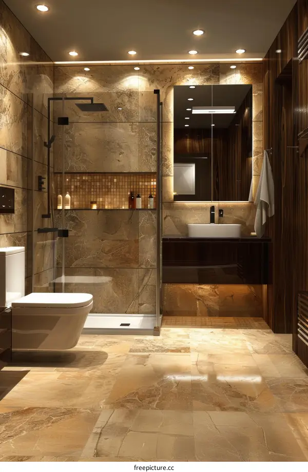 Luxury Modern Bathroom Design Illustration