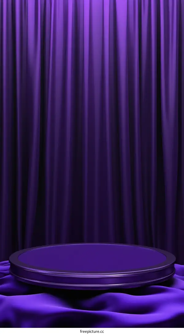 Purple Stage Empty Showcase Platform