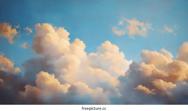 Stunning Sky Filled with Fluffy Clouds