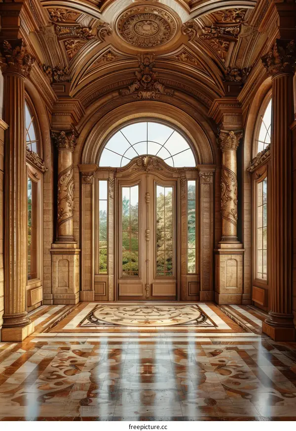 Grand Luxury Mansion Entrance Hall