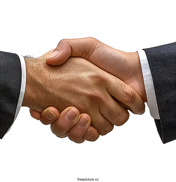 [Transparent Background PNG]Business Deal Handshake Two People