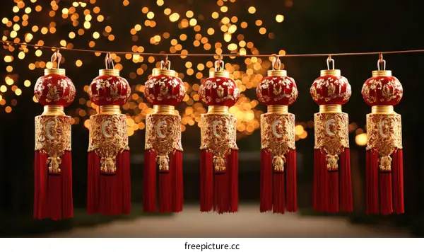 Traditional Chinese New Year Lanterns Decoration