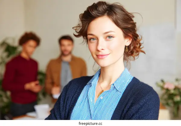 Confident Business Woman in Meeting