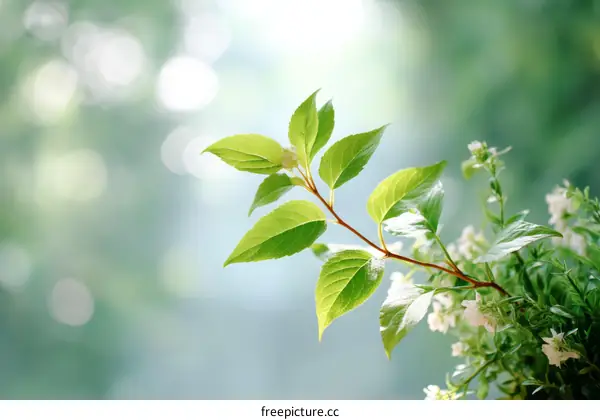 Fresh Green Leaves in Soft Light
