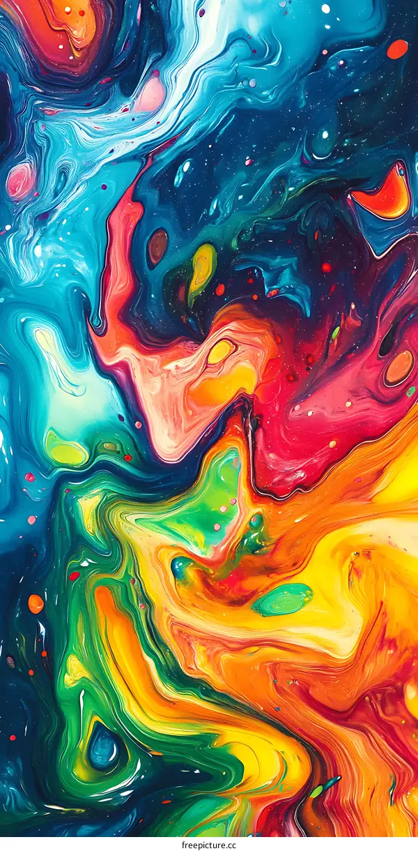 Abstract Colorful Swirls Background Design