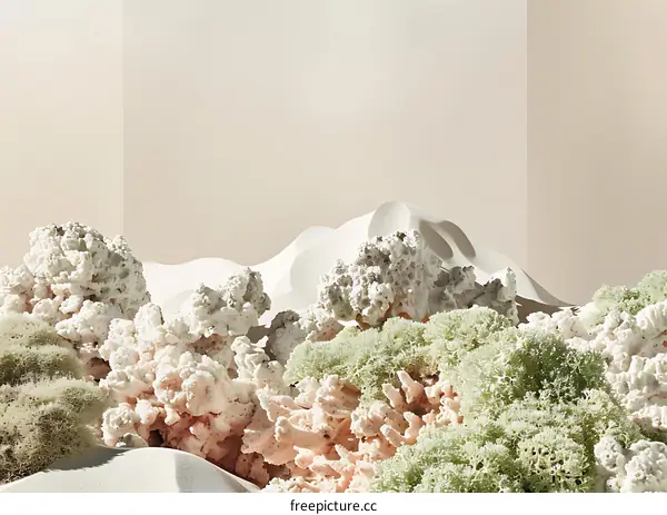 Abstract Coral Reef with Sand and Light