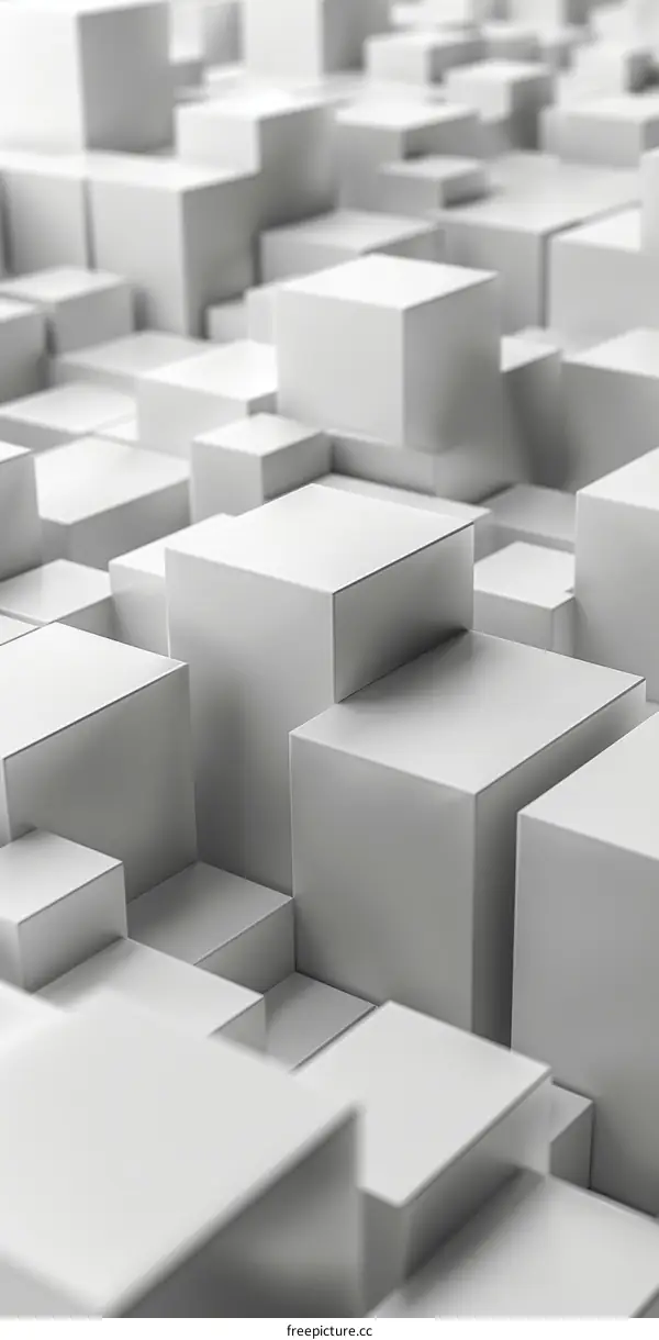 3D White Cubes