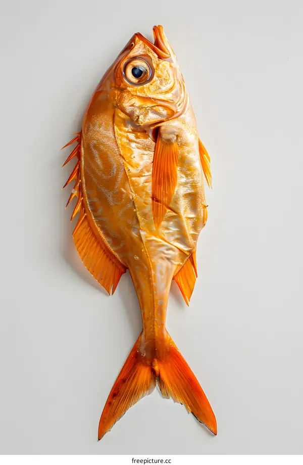 Orange Roughy Fish on White Background