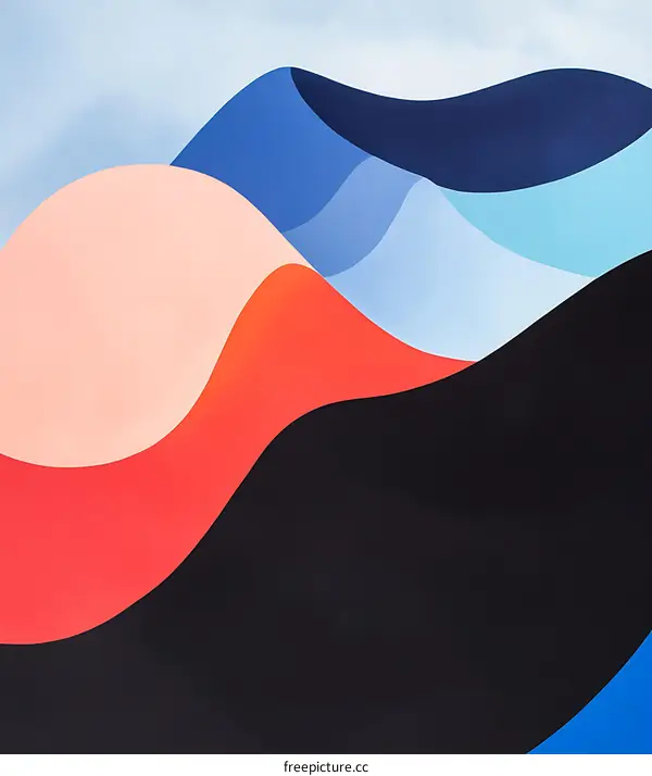 Abstract Colorful Shapes  Artwork Digital Painting