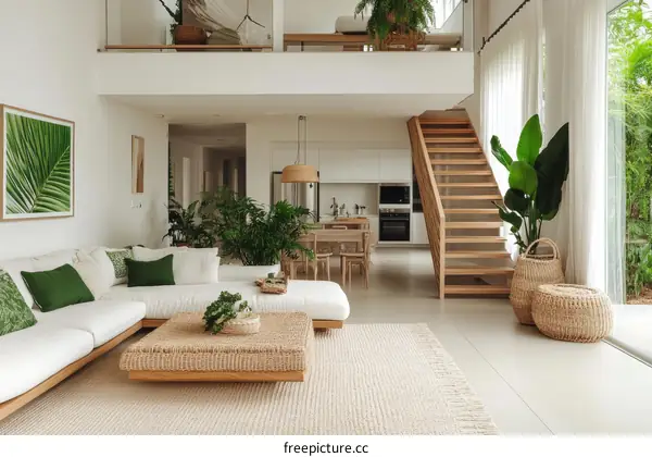 Modern Minimalist Coastal Living Room Interior Design