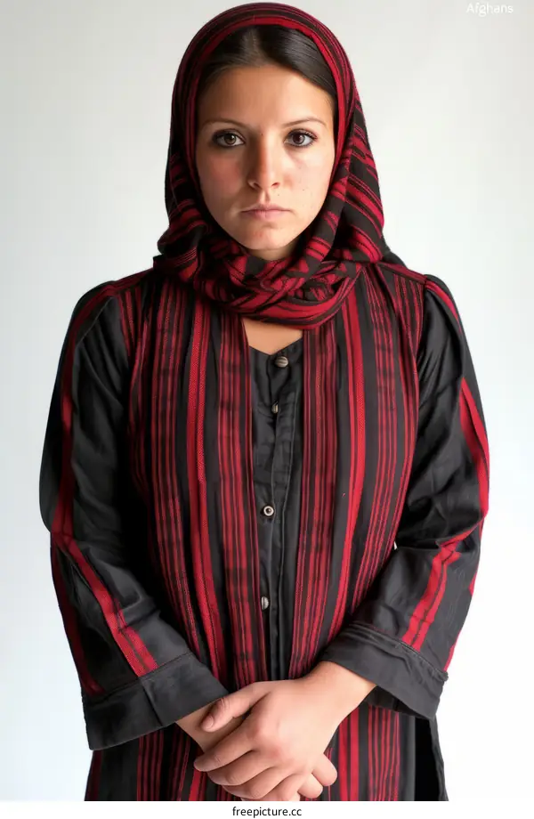 Portrait of a young Afghan woman