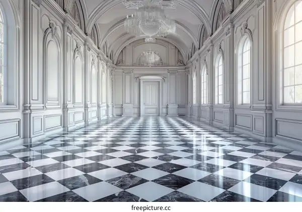 Elegant Palace Hallway Interior Design