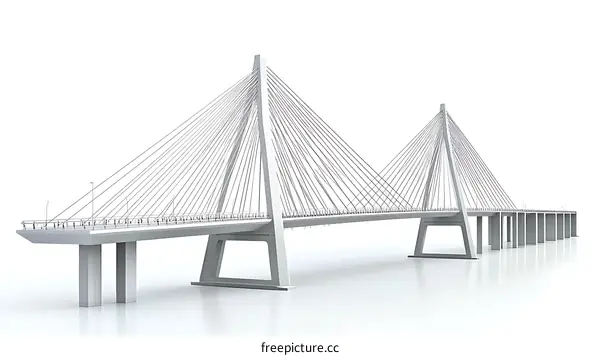 Modern Cable-Stayed Bridge Structure