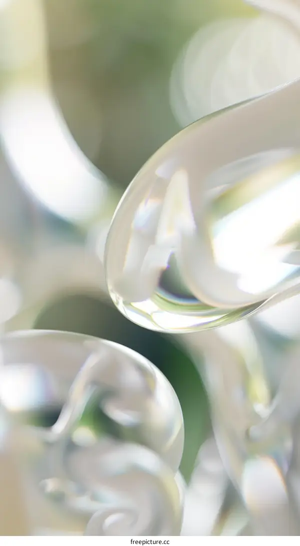 3D Glass Sculpture Render