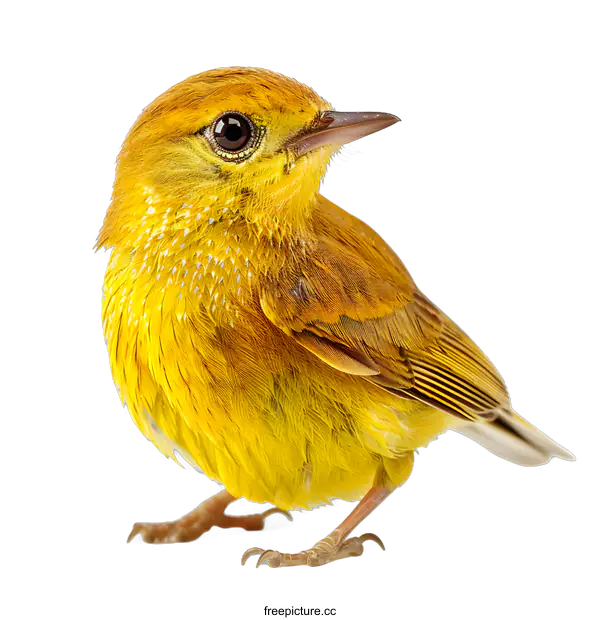 [Transparent Background PNG]Yellow bird on white background