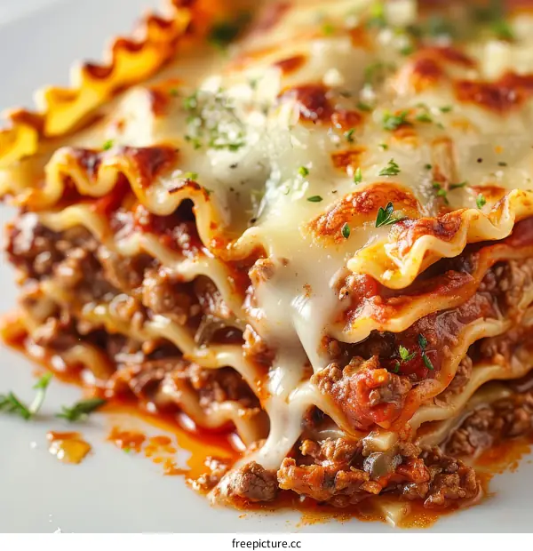 Loaded Lasagna with Melted Cheese