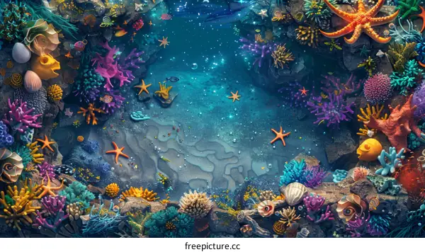Underwater World of Vibrant Coral Reefs and Colorful Sea Life