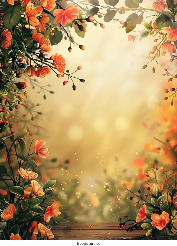 Flowers and plants background