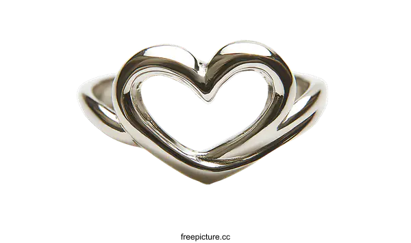 [Transparent Background PNG]Elegant Heart-Shaped Ring Design