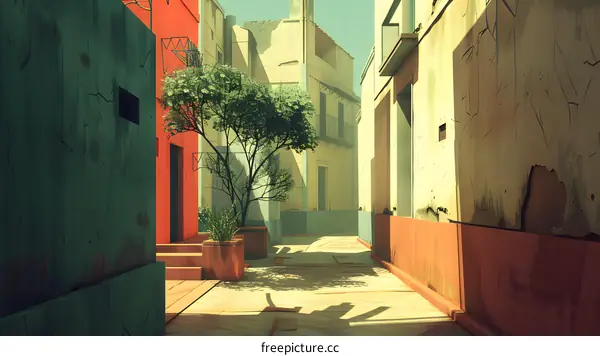 Deserted Alleyway Illustration