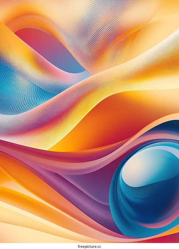 Abstract Colorful Swirls Background